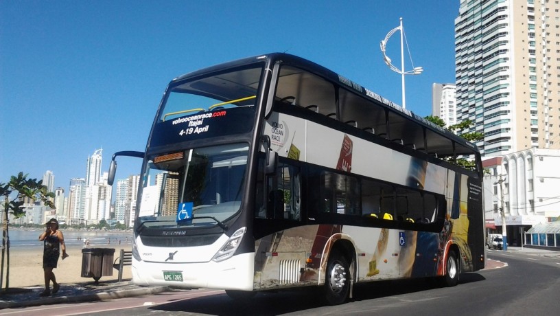 Marcopolo Viale DD Sunny circula em Itajaí