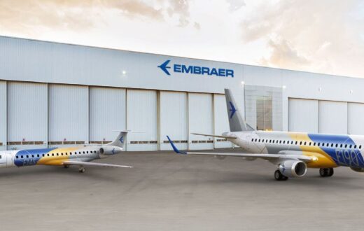 A Embraer espera entregar neste ano de 197 a 215 aeronaves, sendo de 125 a 135 jatos executivos e de 72 a 80 aviões comerciais