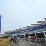 A imagem mostra a entrada do Aeroporto de Goiânia (GO)